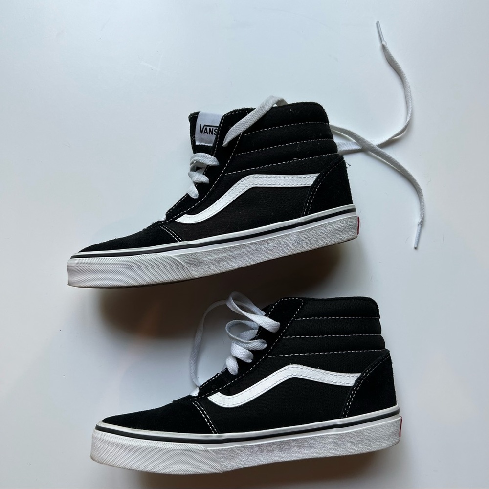 VANS Kids SK8-HI Sneakers - Black/True White, size 3.5 Kids